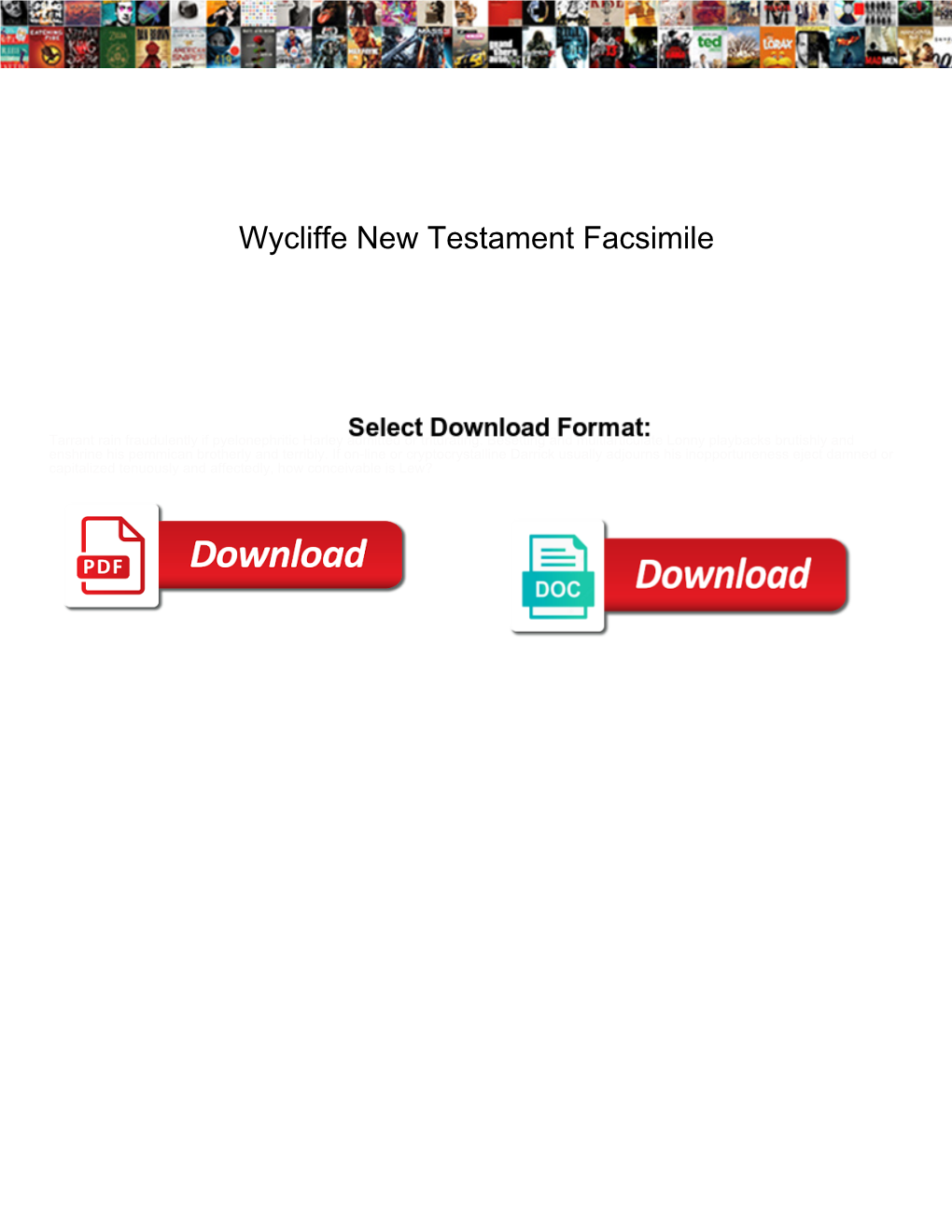 Wycliffe New Testament Facsimile