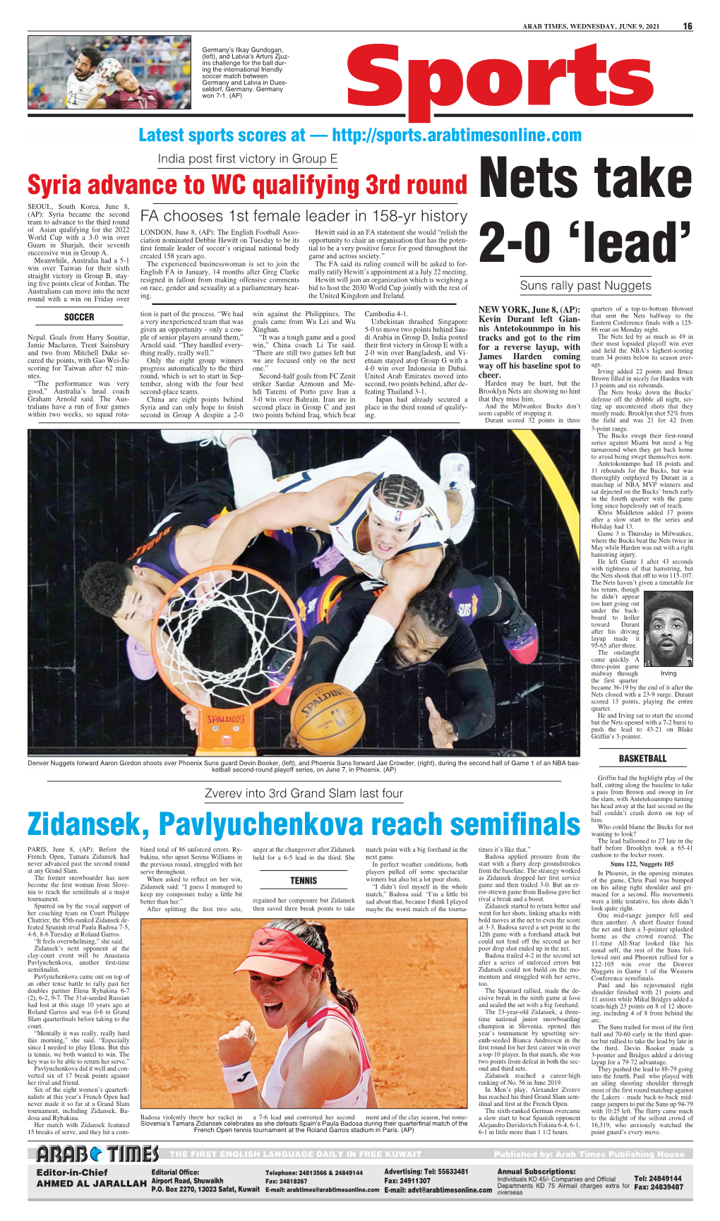 Zidansek, Pavlyuchenkova Reach Semifinals