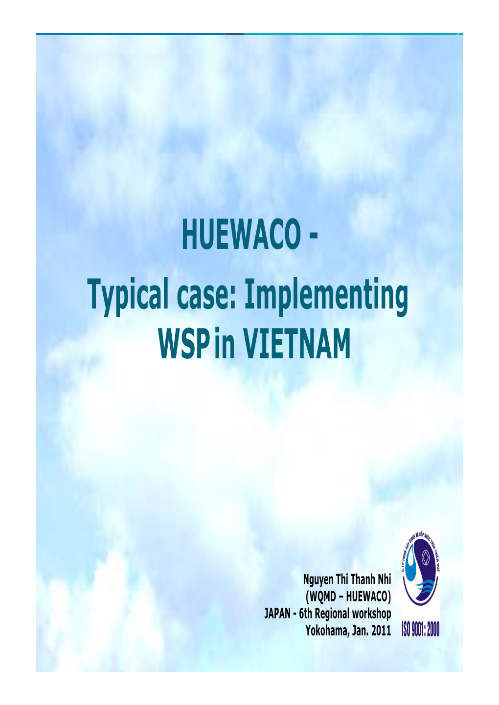 HUEWACO - Typical Case: Implementing WSP in VIETNAM