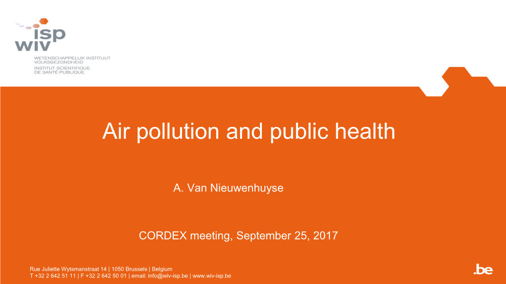 Air Pollution and Public Health