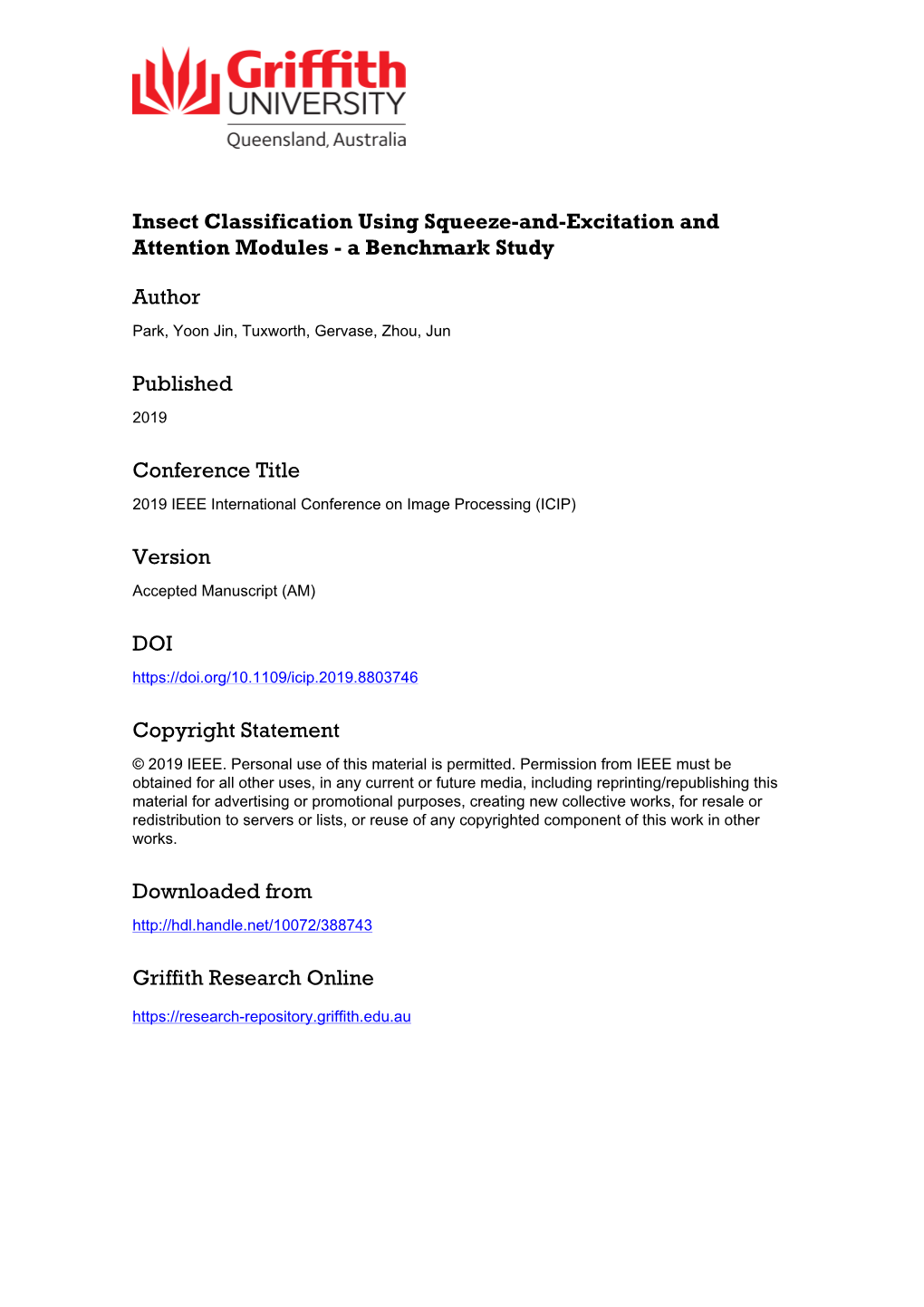 Insect Classification Using Squeeze-And-Excitation and Attention Modules - a Benchmark Study