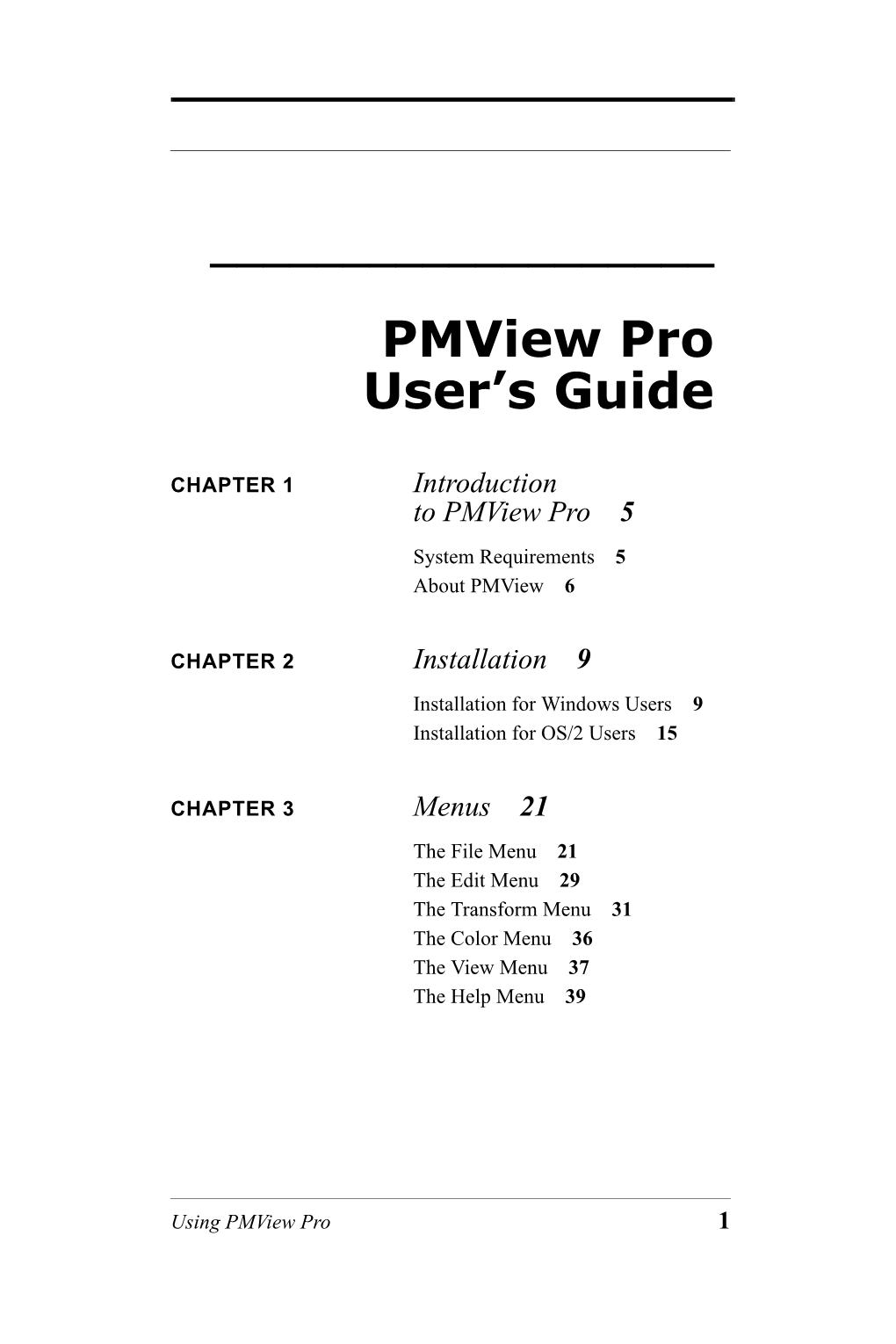 Pmview Pro User's Guide