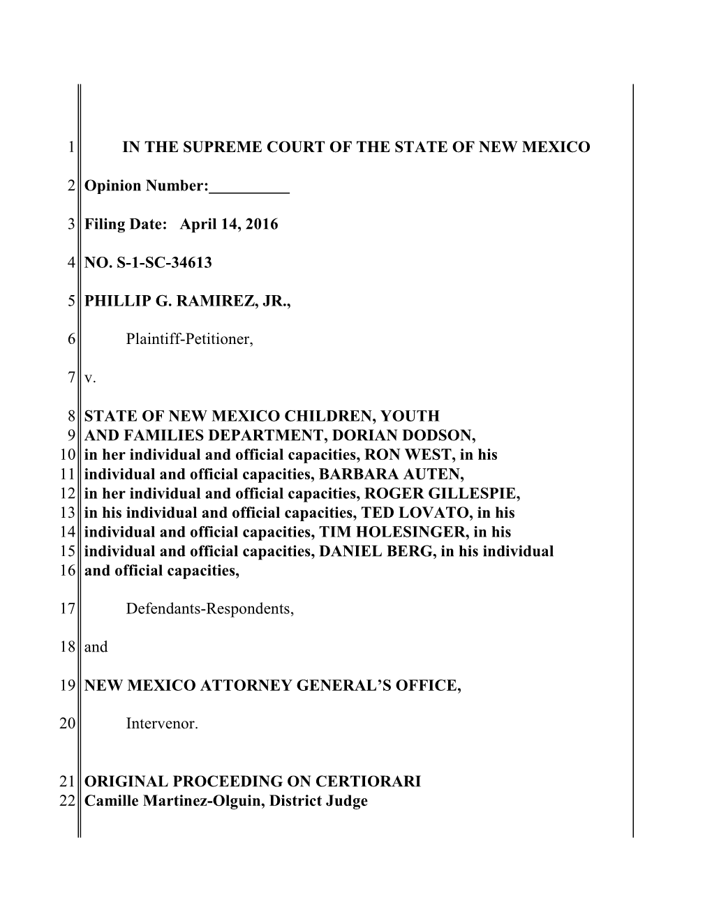 Download Ramirez V. New Mexico CYFD State Court Decision