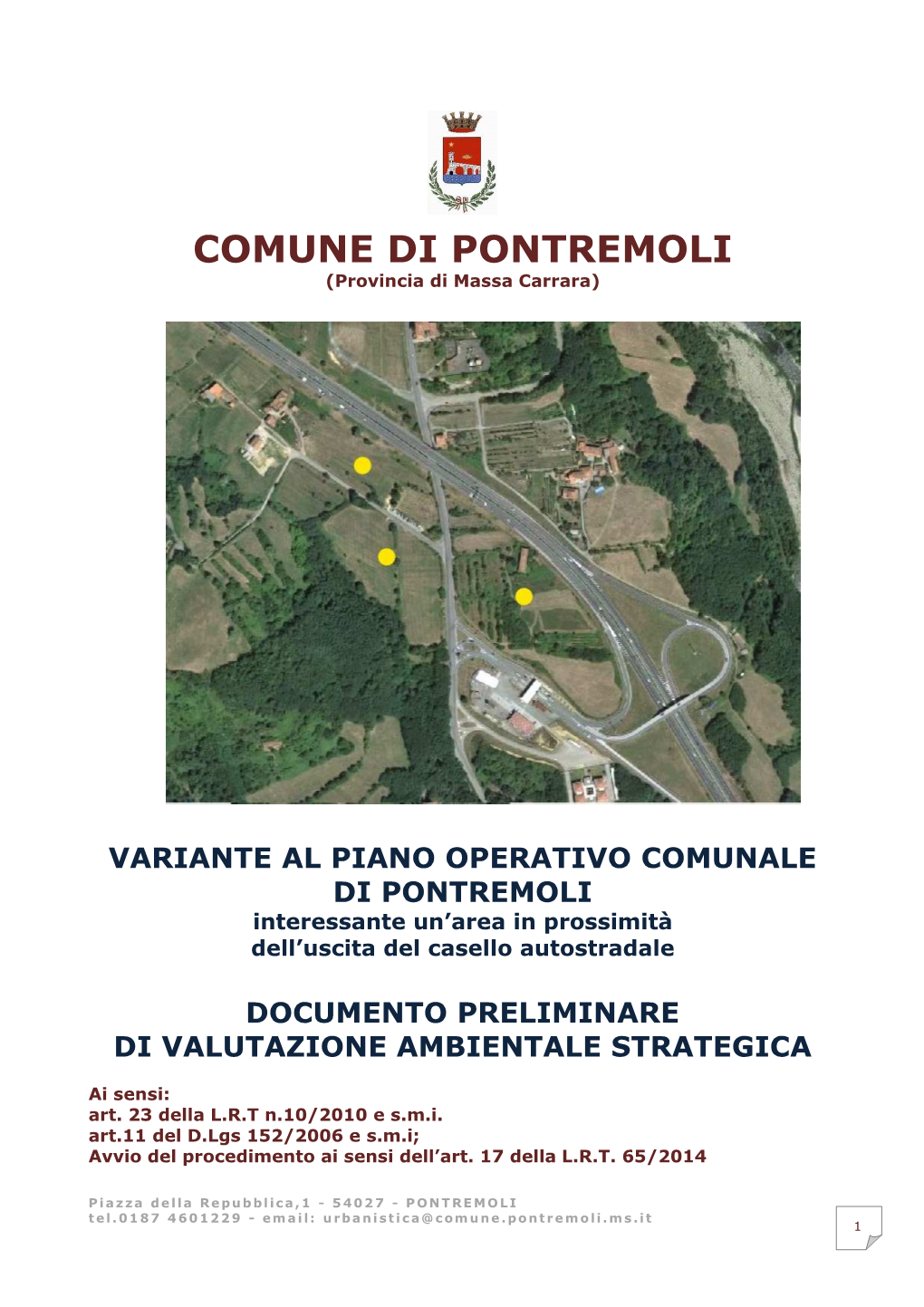 Documento Preliminare Di Valutazione Ambientale Strategica