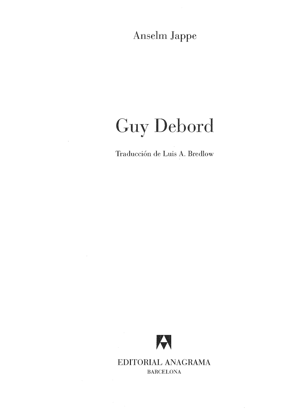 Anselm Jappe – Guy Debord