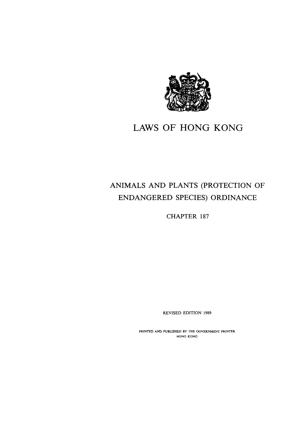 Laws of Hong Kong