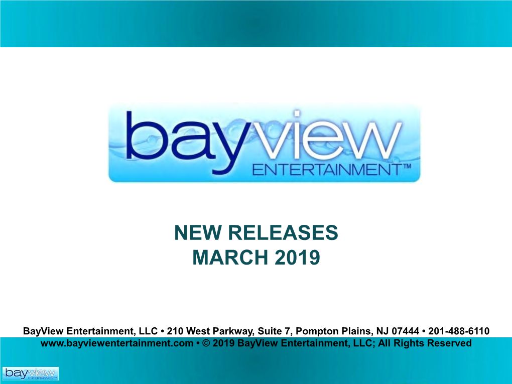 New Releases March 2019