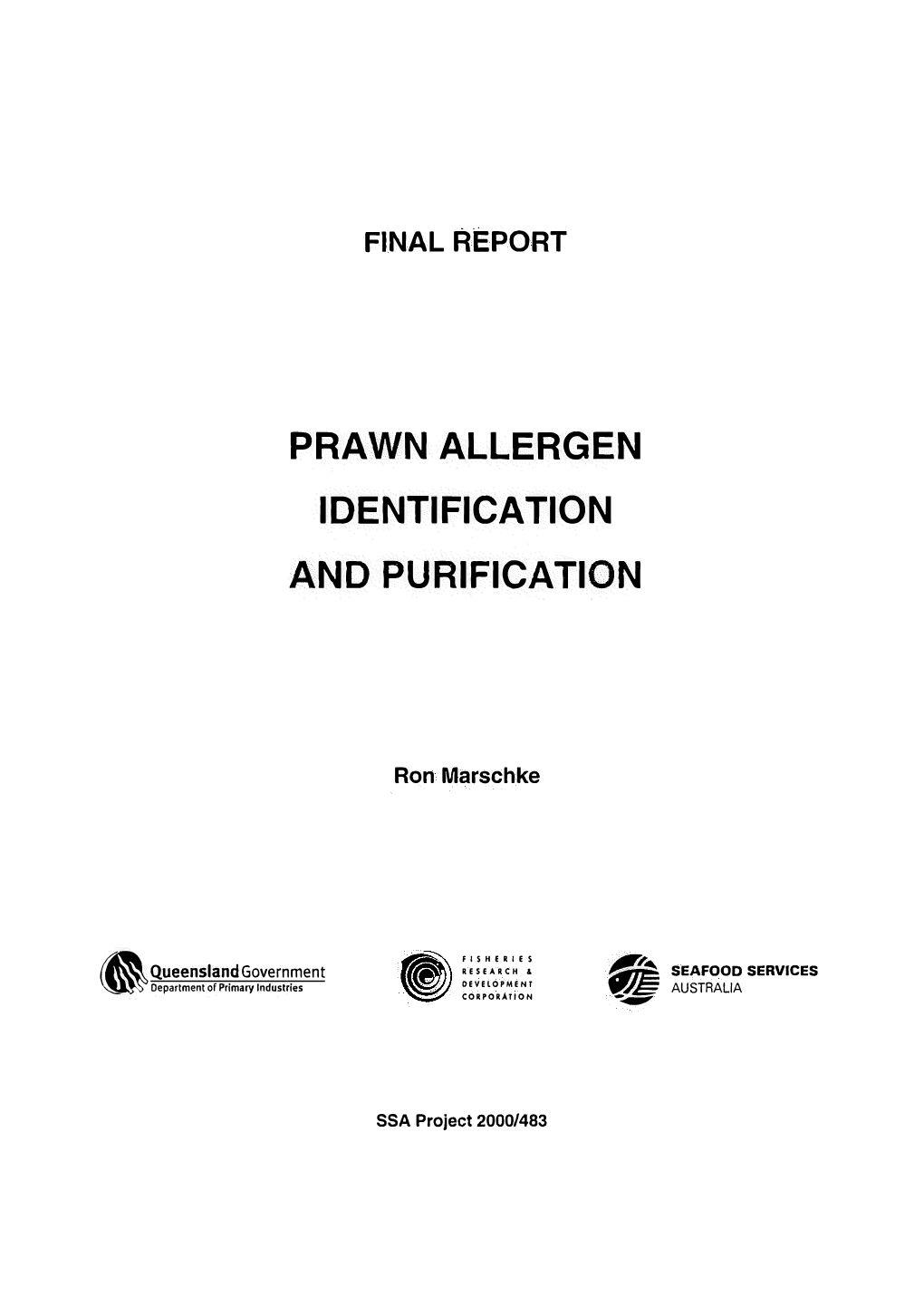 Prawn Allergen Identification and Purification