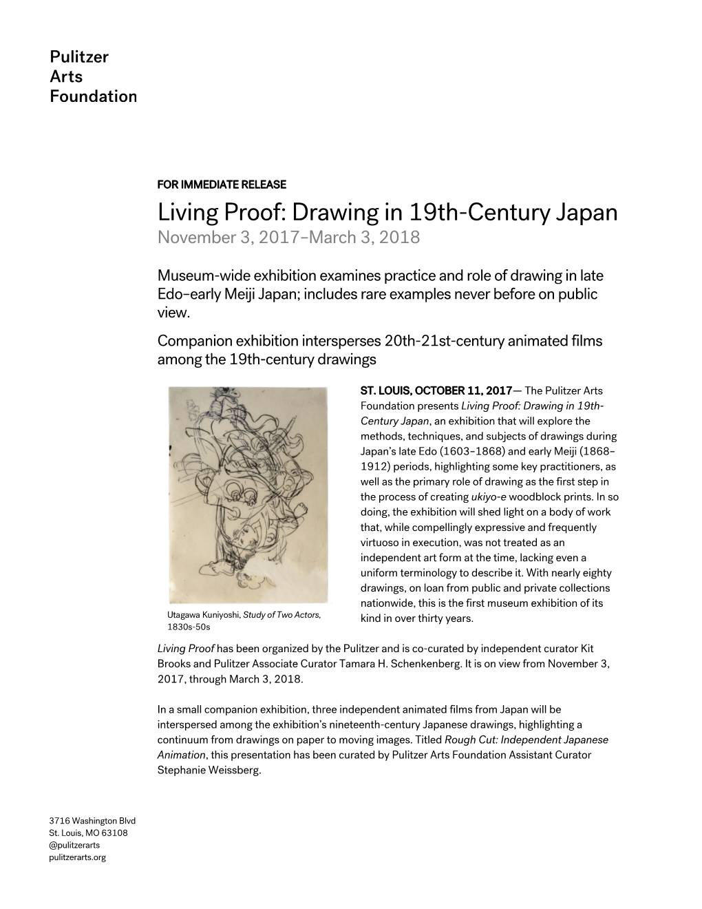 Living Proof: Drawing in 19Th-Century Japan November 3, 2017–March 3, 2018