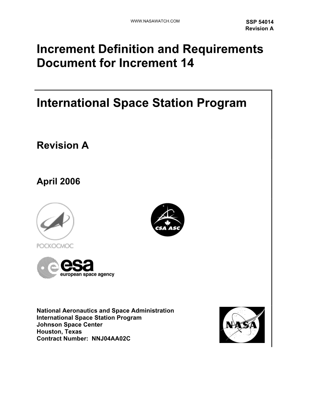 Increment Definition and Requirements Document for Increment 14