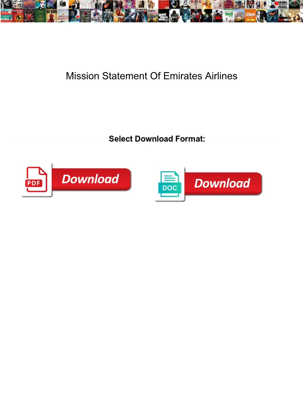 Mission Statement of Emirates Airlines