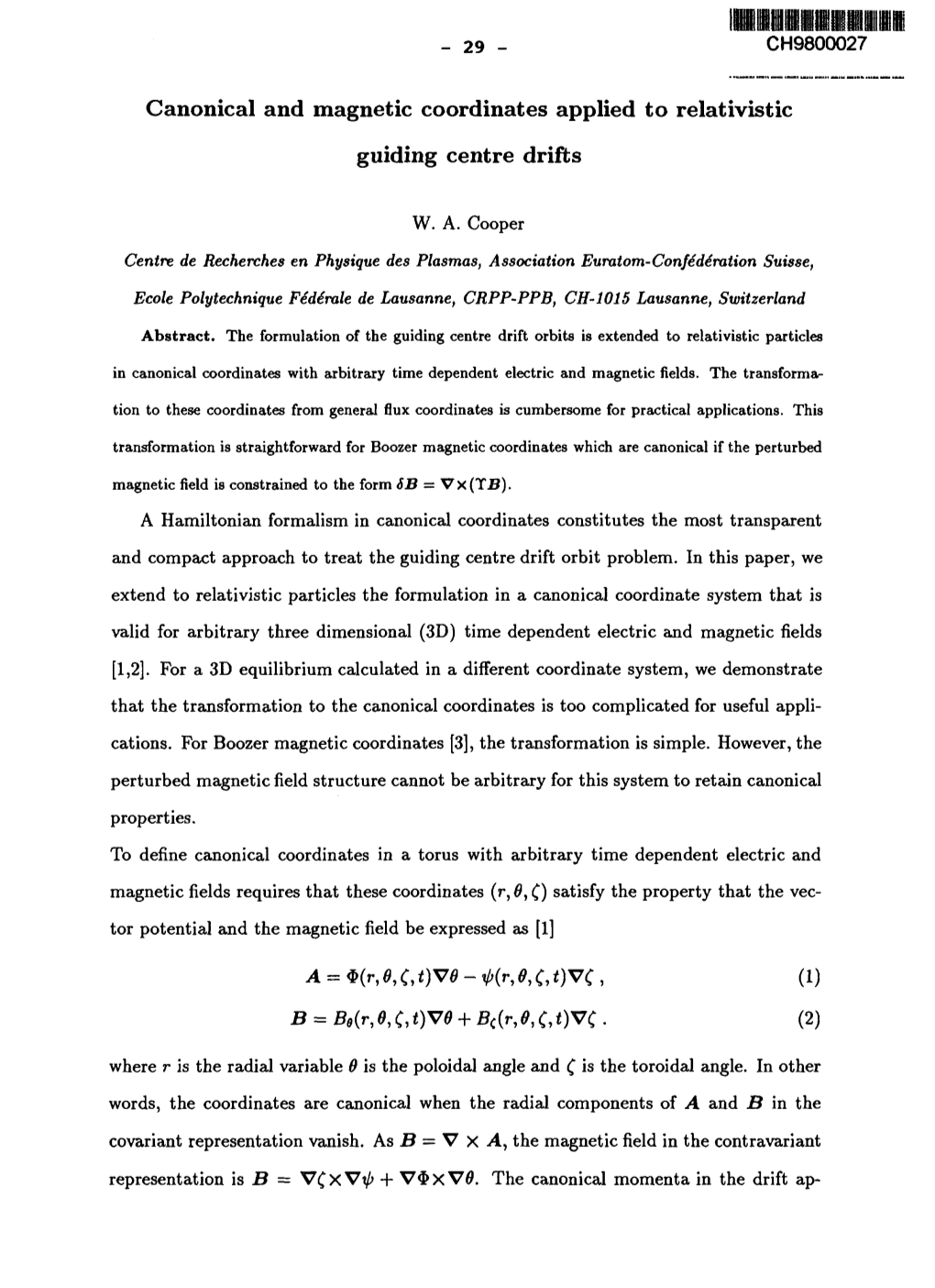 Canonical and Magnetic Coordinates Applied to Relativistic Guiding Centre Drifts