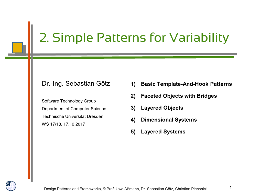 2. Simple Patterns for Variability