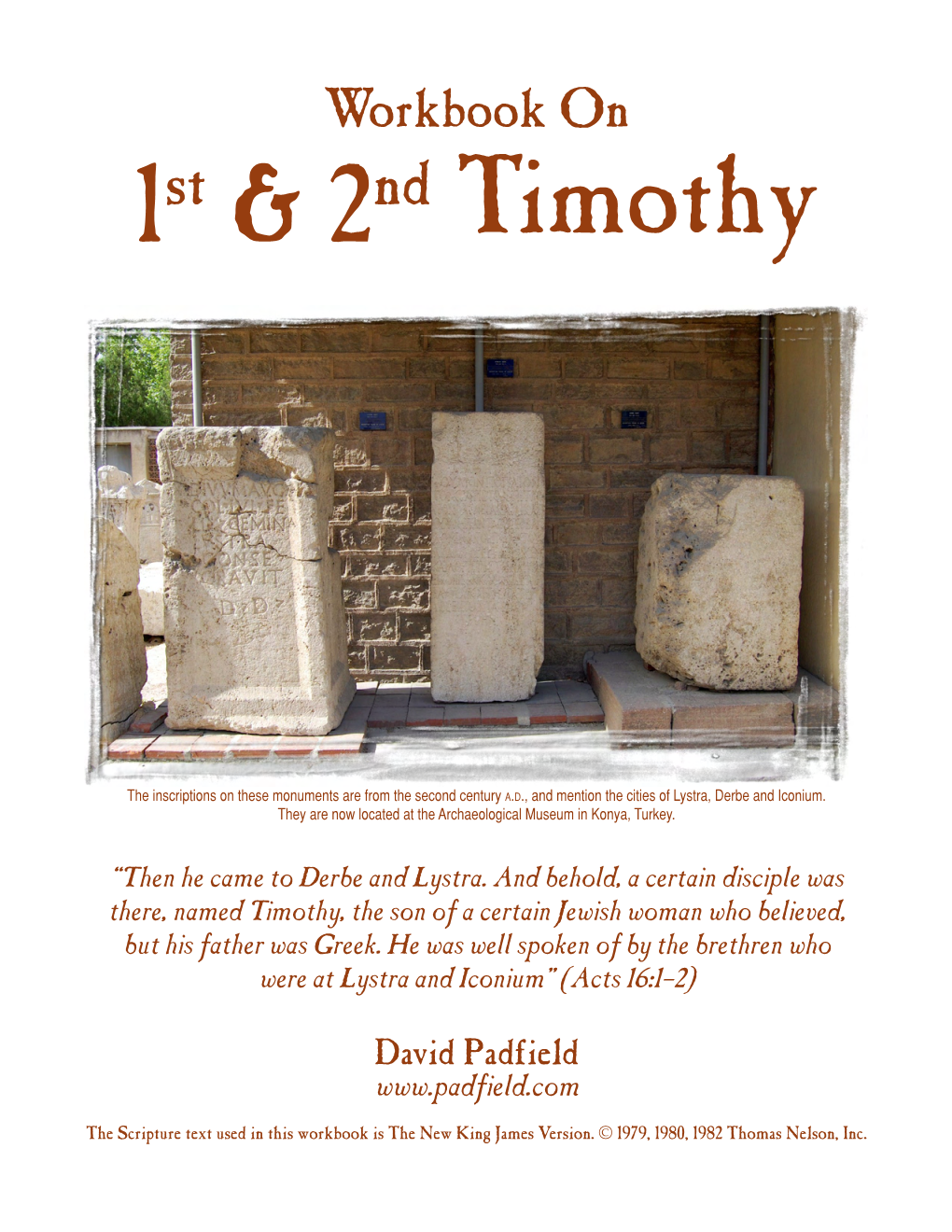 Bible Class Book on 1 and 2 Timothy