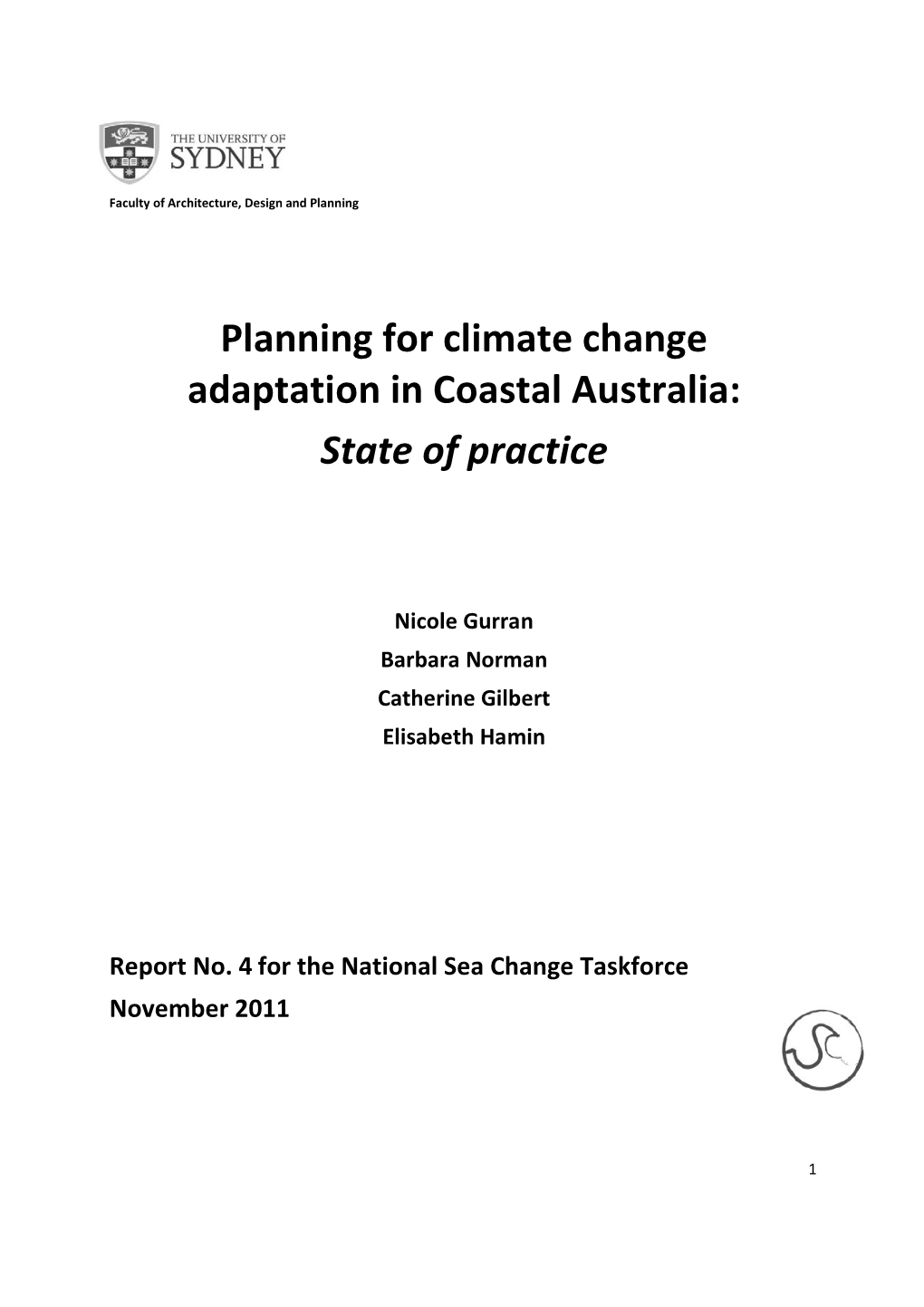 Planning for Climate Change Adaptation in Coastal Australia: State of Practice, Report No