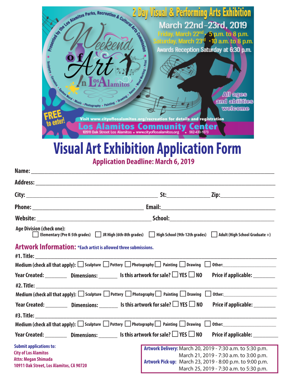 Visual Art Exhibition Application Form