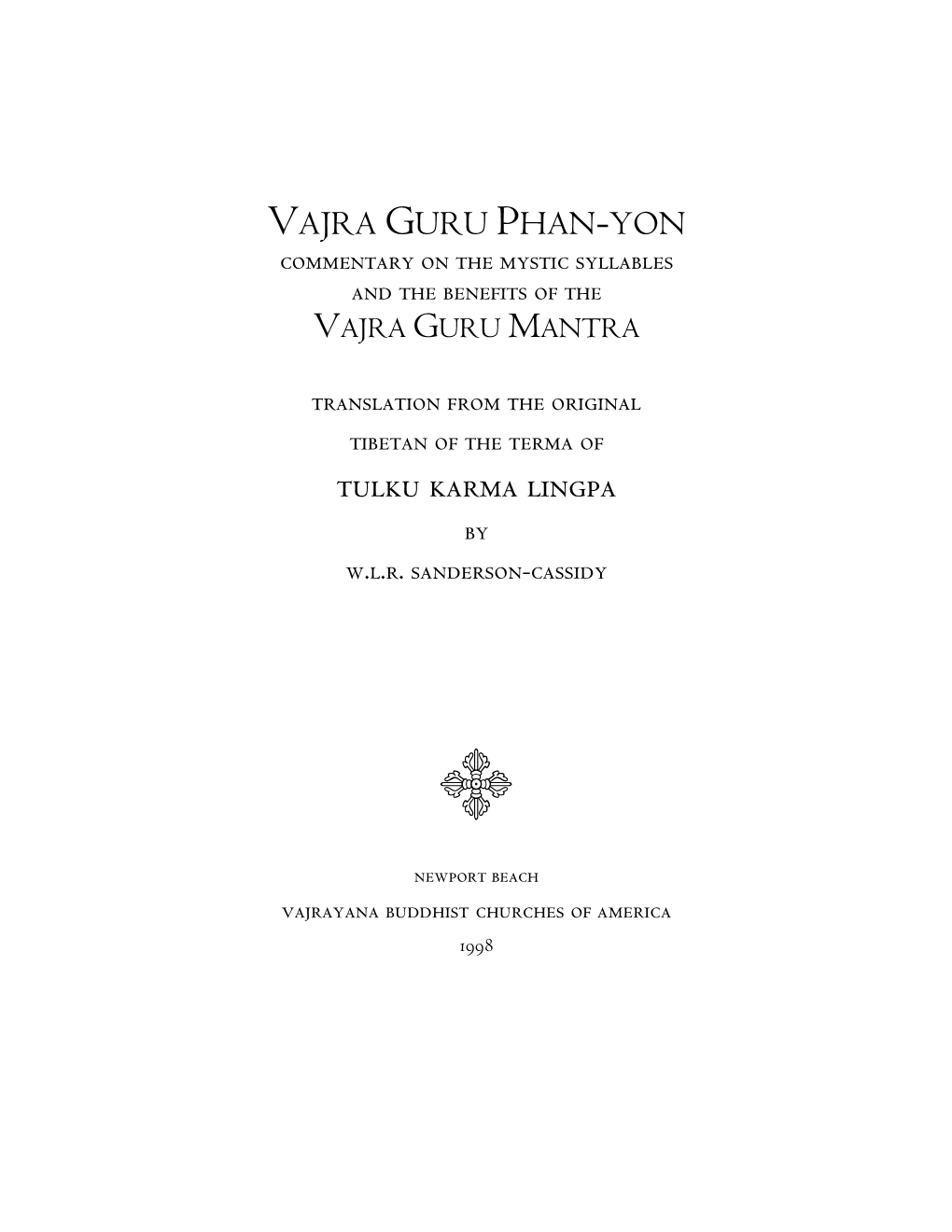 Tulku Karma Lingpa by W.L.R