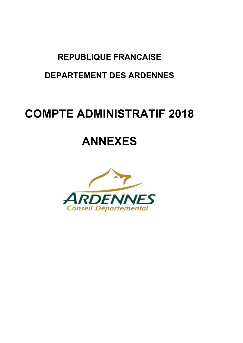 Compte Administratif 2018 Annexes