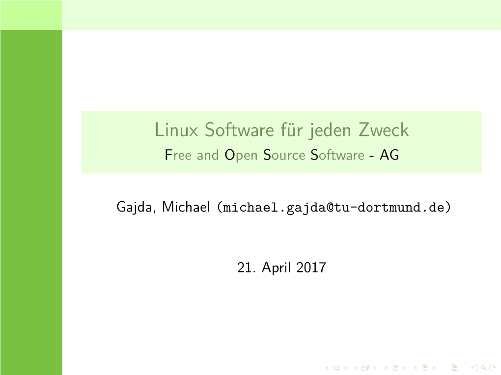 Linux Software Für Jeden Zweck Free and Open Source Software - AG