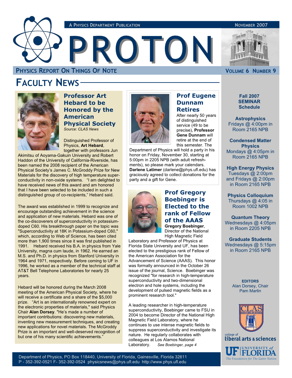 Faculty News