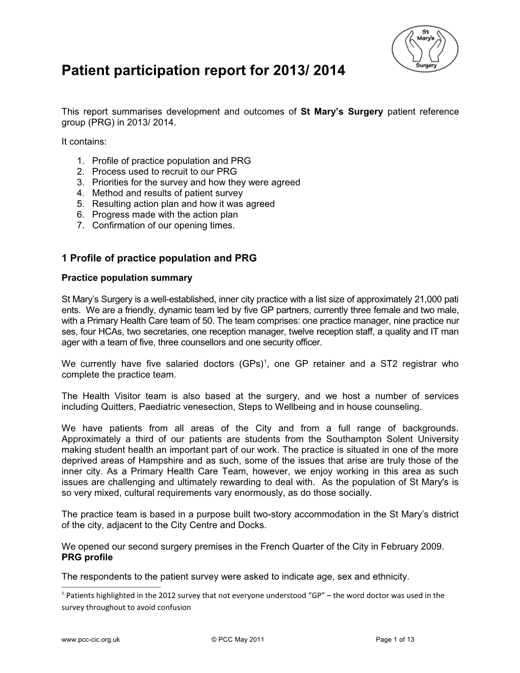 Local Patient Participation Report s2