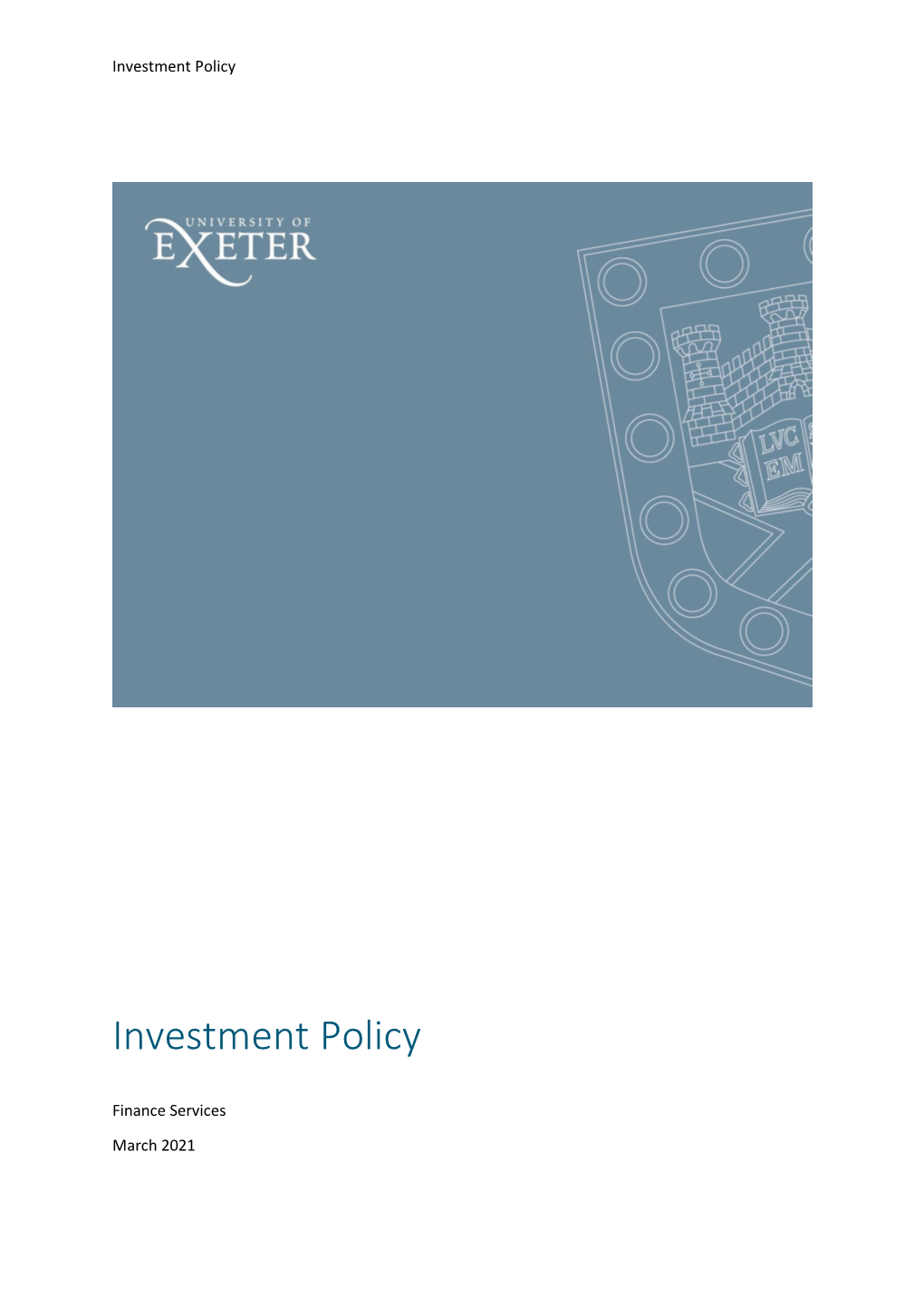 Investment Policy