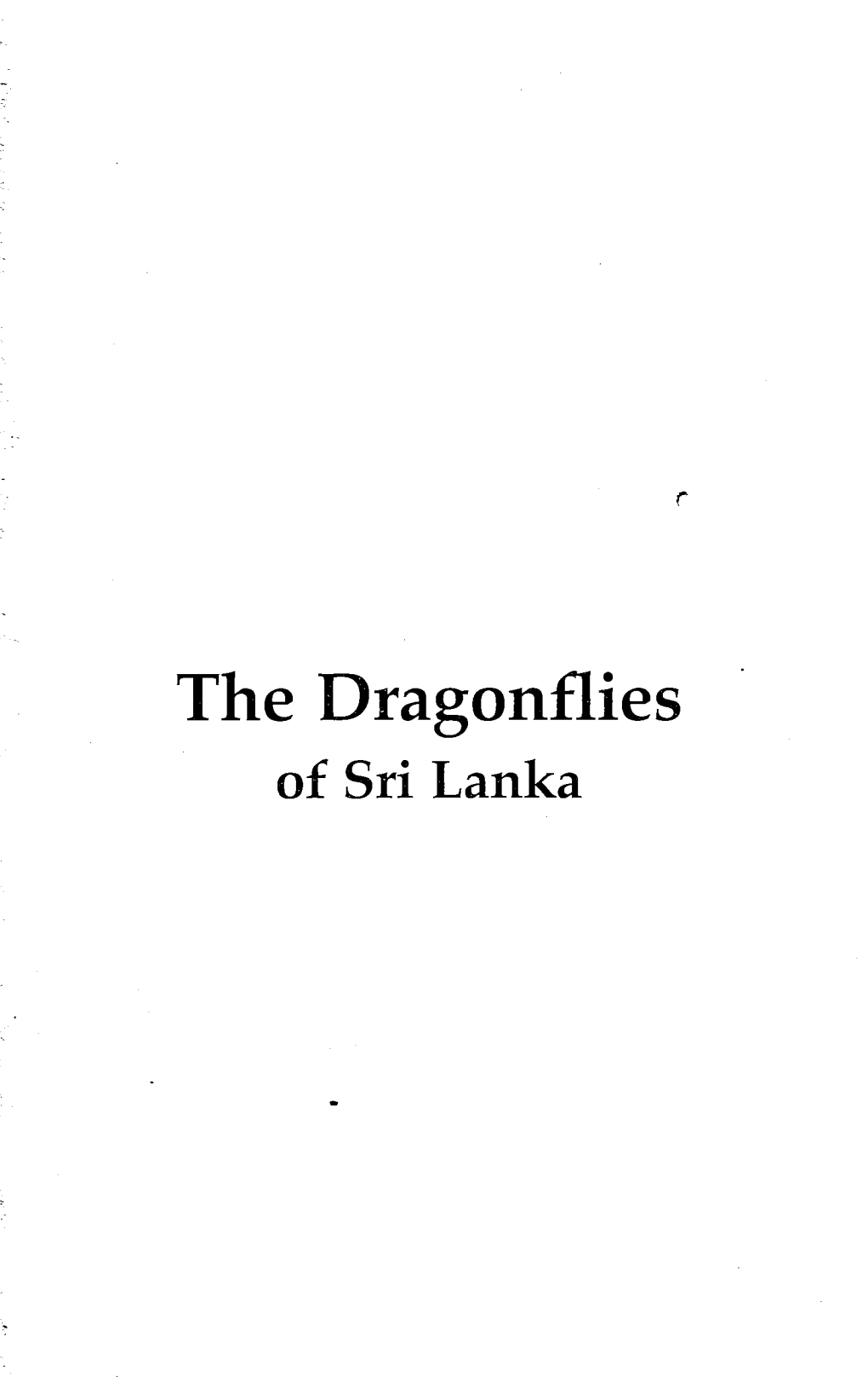 The Dragonflies of Sri Lanka