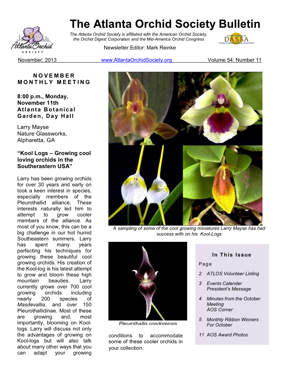 The Atlanta Orchid Society Bulletin