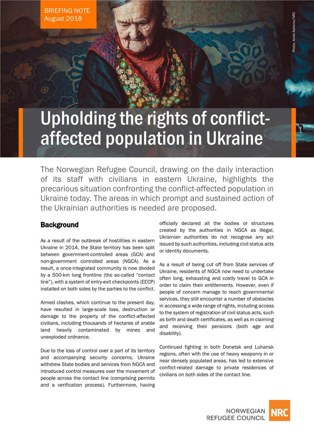 Upholding the Rights of Conflict- Affected Population in Ukraine