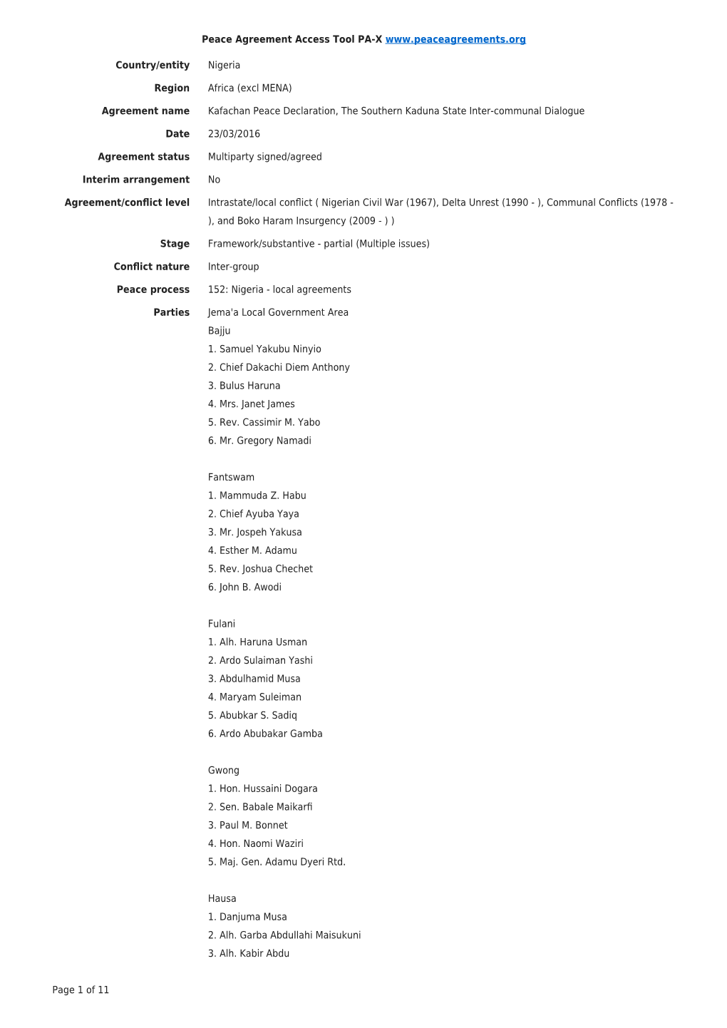 Export Agreement Coding (PDF)