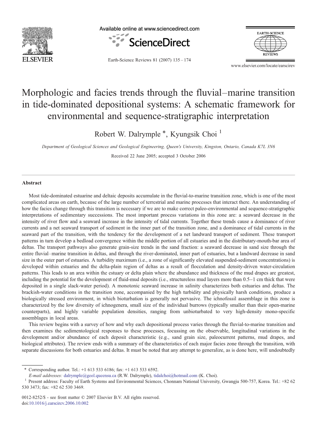 Morphologic and Facies Trends Through the Fluvial–Marine Transition in Tide