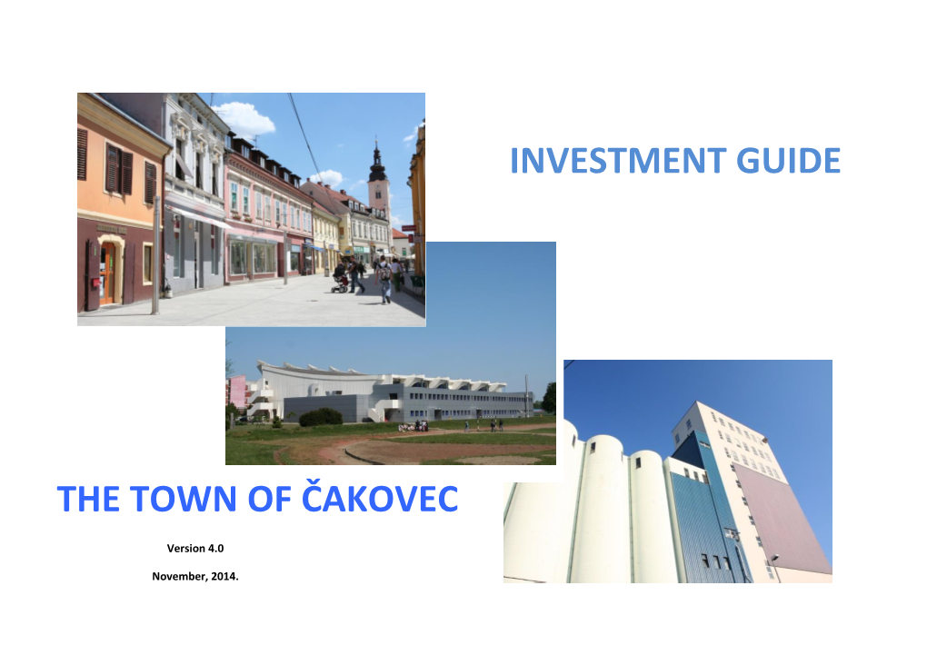 Investment Guide the Town of Čakovec