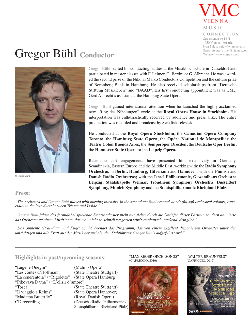 Gregor Bühl Conductor Website