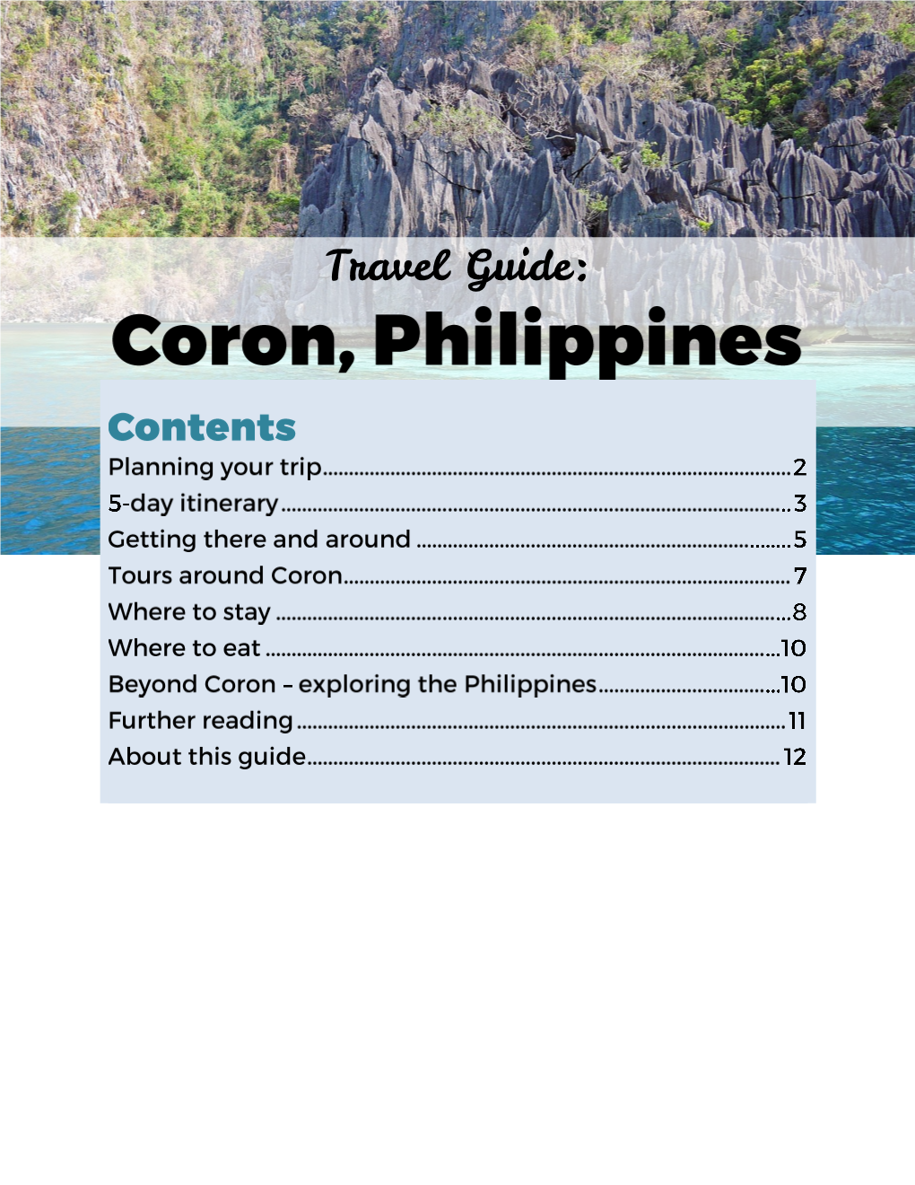 Coron, Palawan Travel Guide