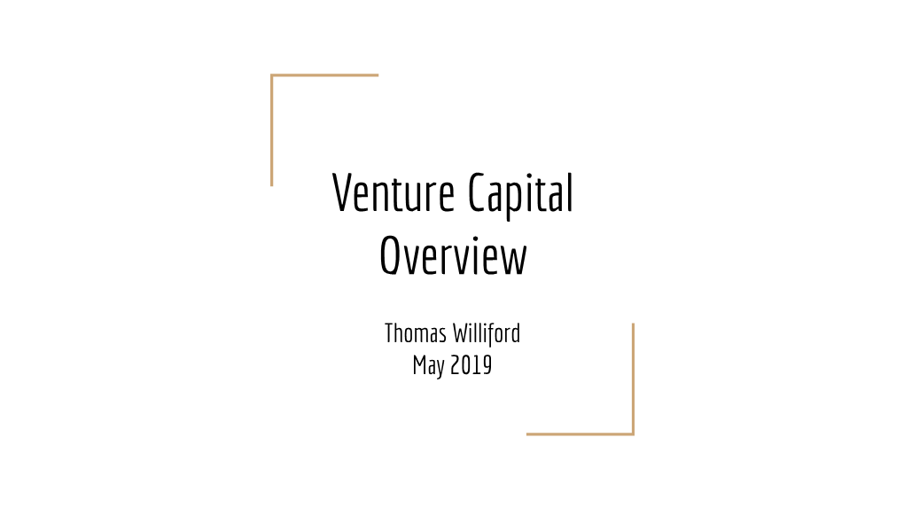 Venture Capital Overview