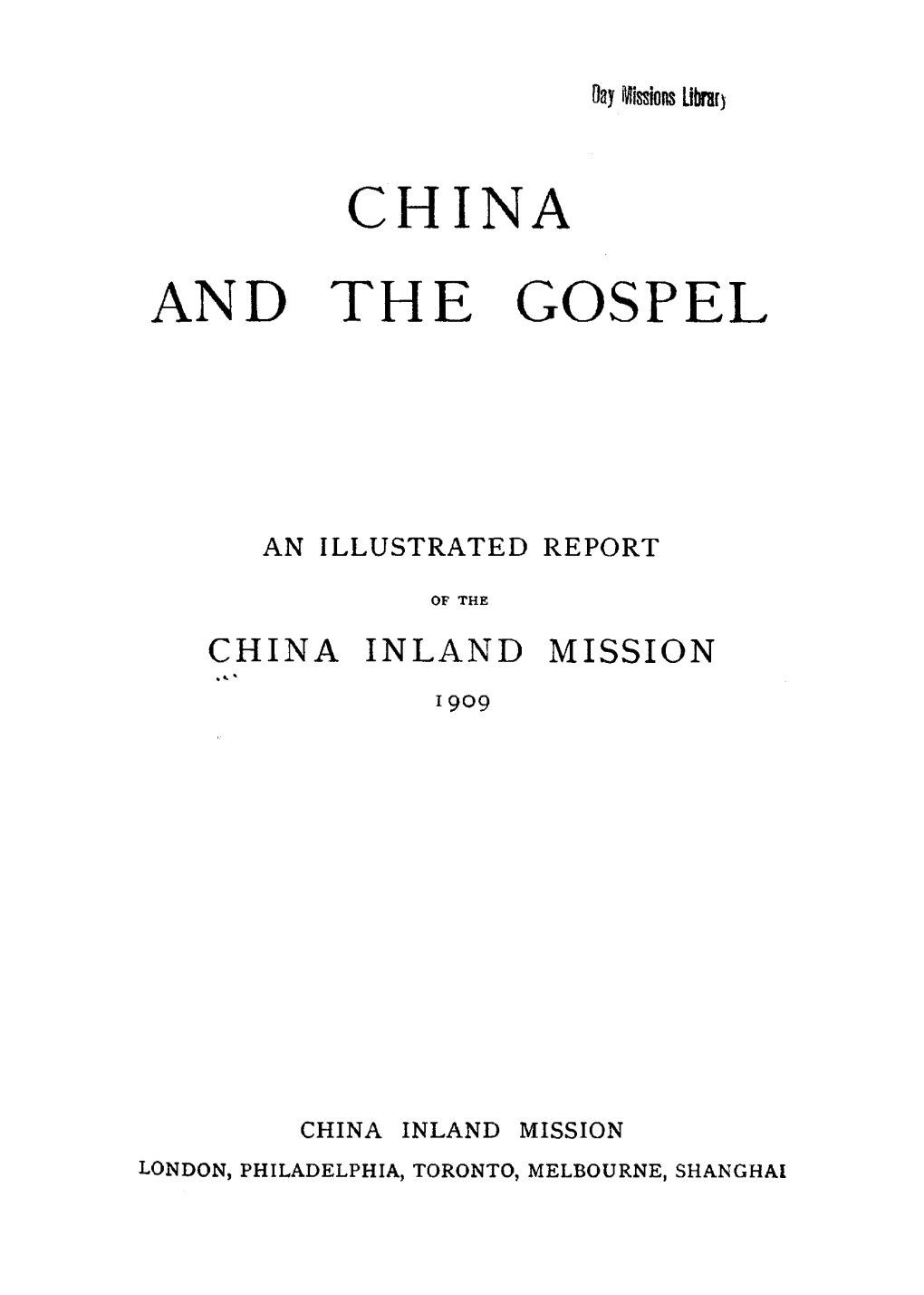 China and the Gospel