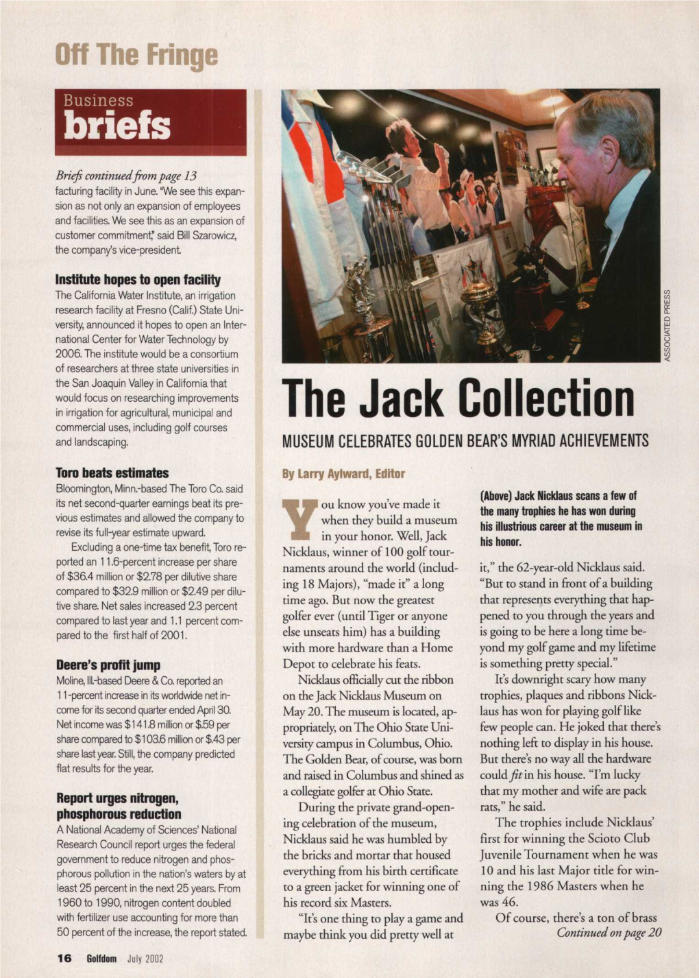 The Jack Collection Commercial Uses, Including Golf Courses and Landscaping