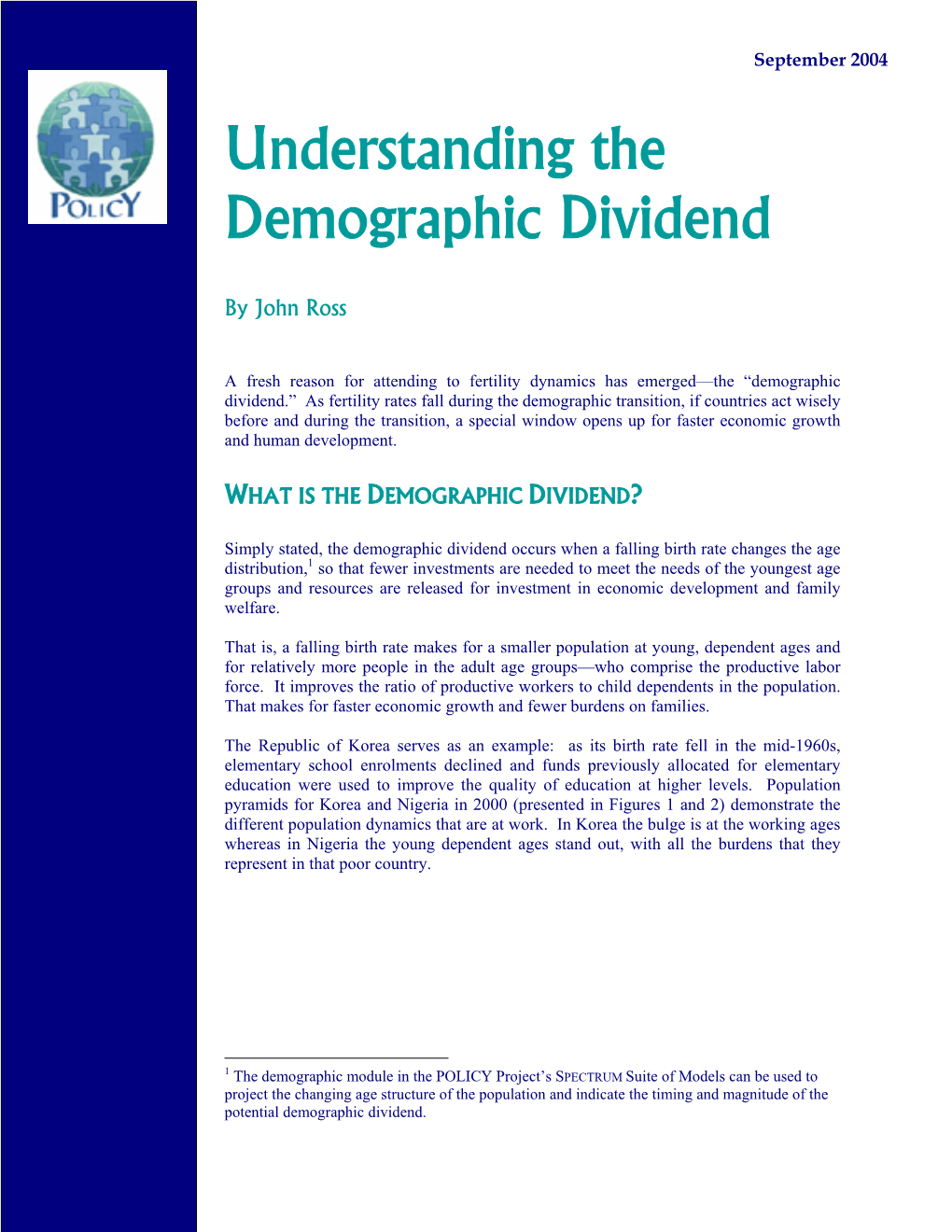 Demographic Dividend