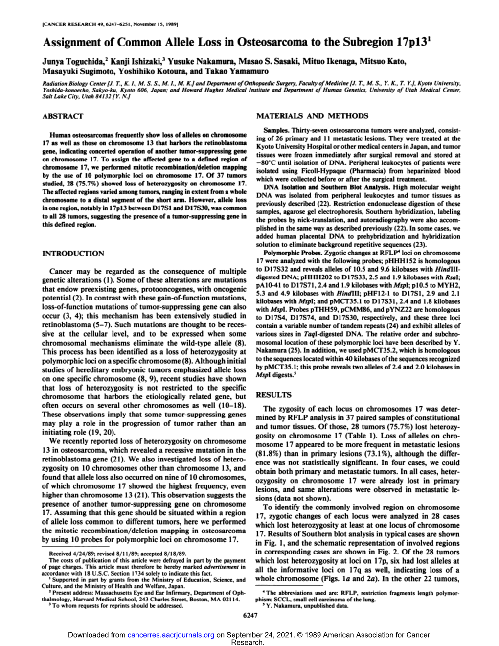 Assignment of Common Alã-Eleloss In