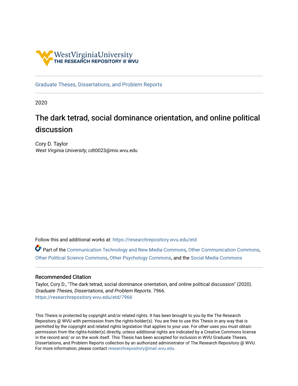 The Dark Tetrad, Social Dominance Orientation, and Online Political Discussion