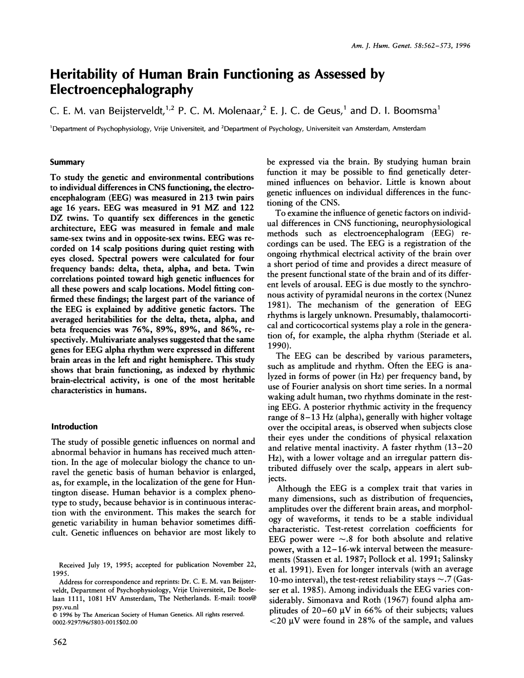 Electroencephalography