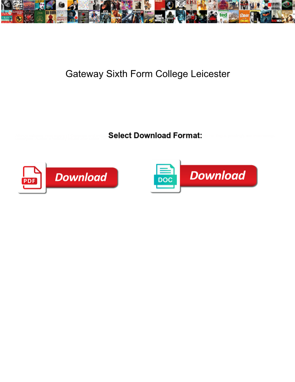 Gateway Sixth Form College Leicester