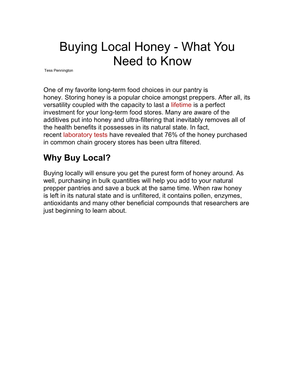 Buying Local Honey - What You Need to Know