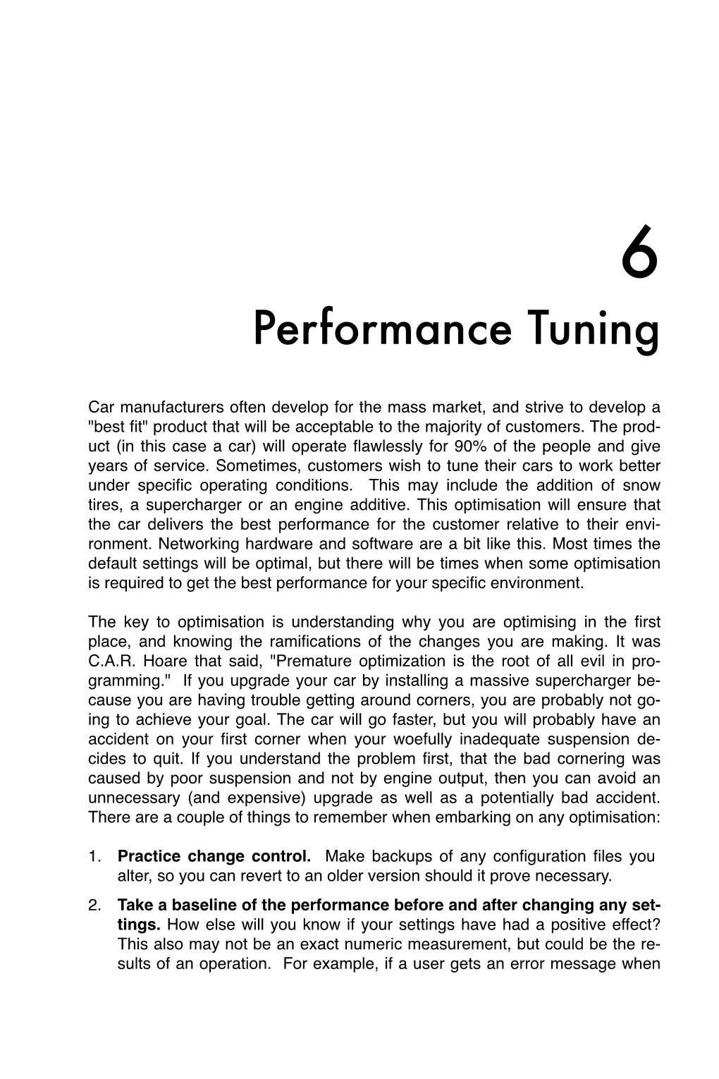 Performance Tuning