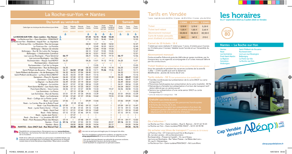 Les Horaires