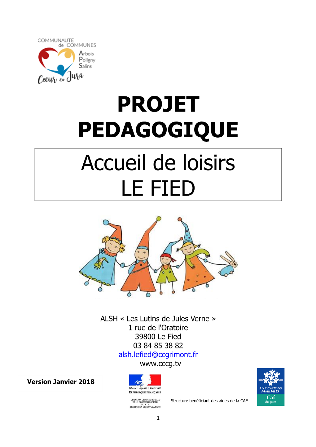 PROJET PEDAGOGIQUE Accueil De Loisirs LE FIED