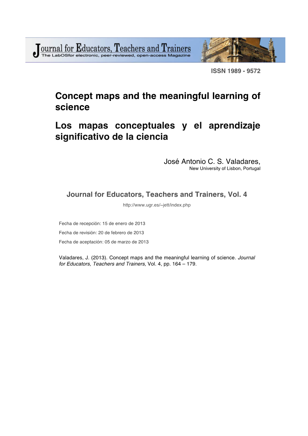 Concept Maps and the Meaningful Learning of Science