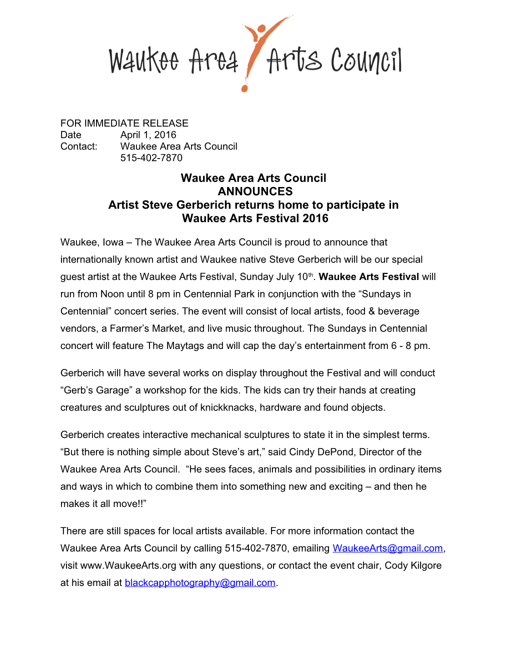 Waukee Area Arts Council