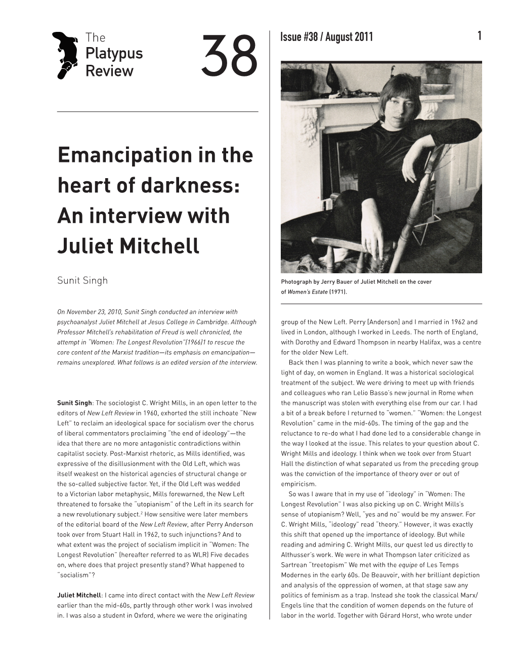 An Interview with Juliet Mitchell