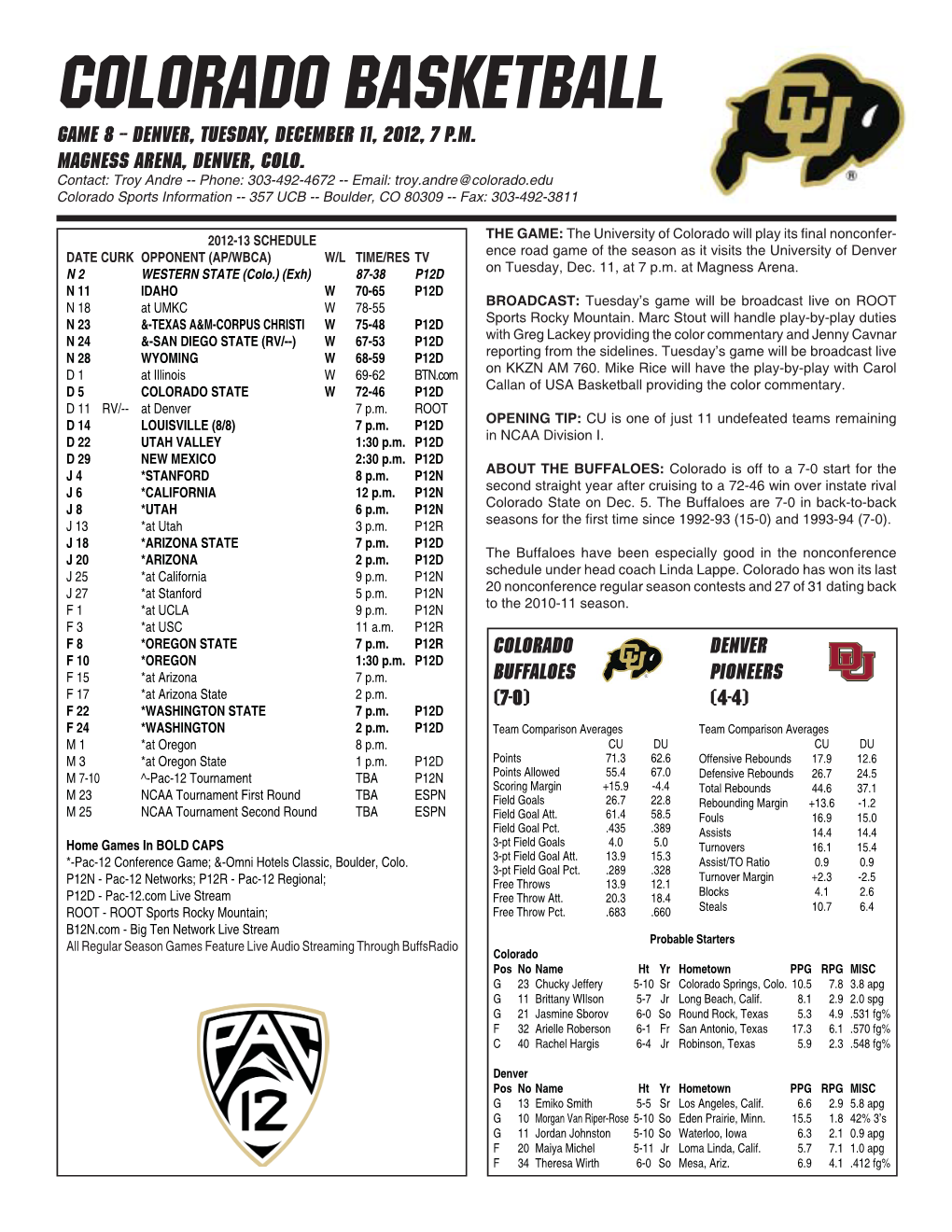 CU GAME NOTES Denver.Indd